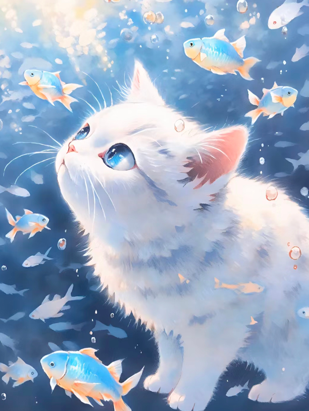 猫咪高清壁纸4k全屏60帧,萌萌哒粉色花篮里的猫咪图片壁纸