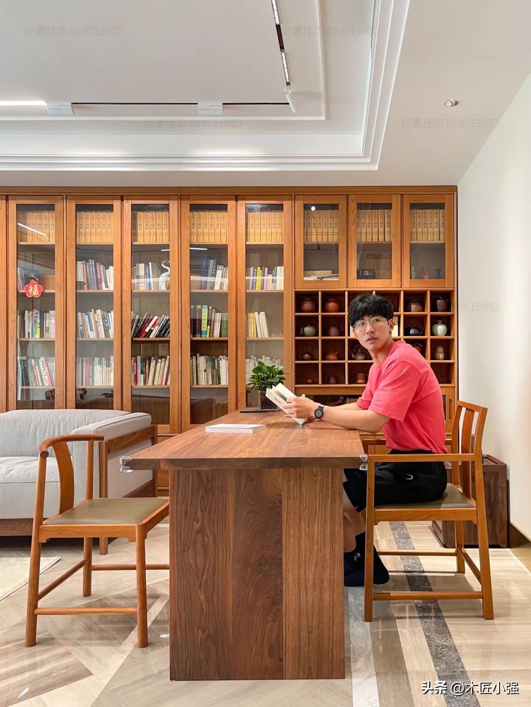 胡桃木极简大平层,北京180平大平层4房