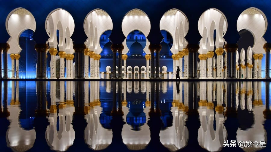 阿联酋阿布扎比最奢华的清真寺,世界上最豪华的清真寺阿布扎比