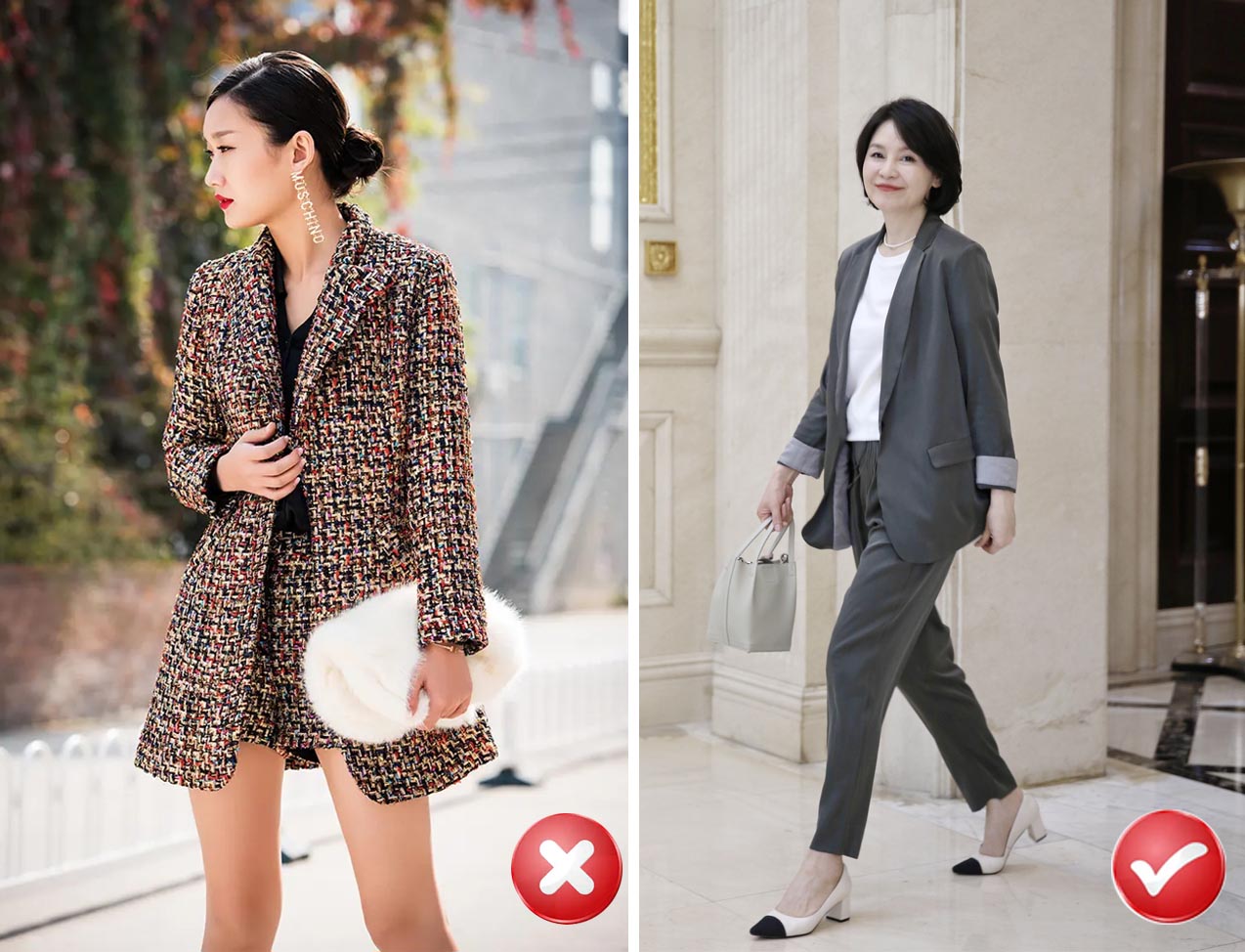 体型胖的女人穿什么衣服显瘦,女士偏胖高档遮肉套装