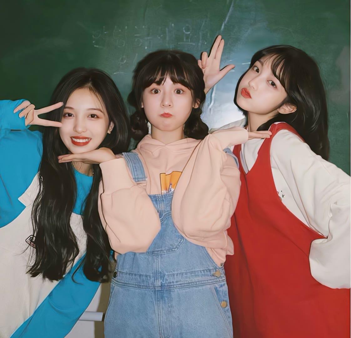 三人闺蜜头像真人不露脸,可爱头像闺蜜姐妹都可以用