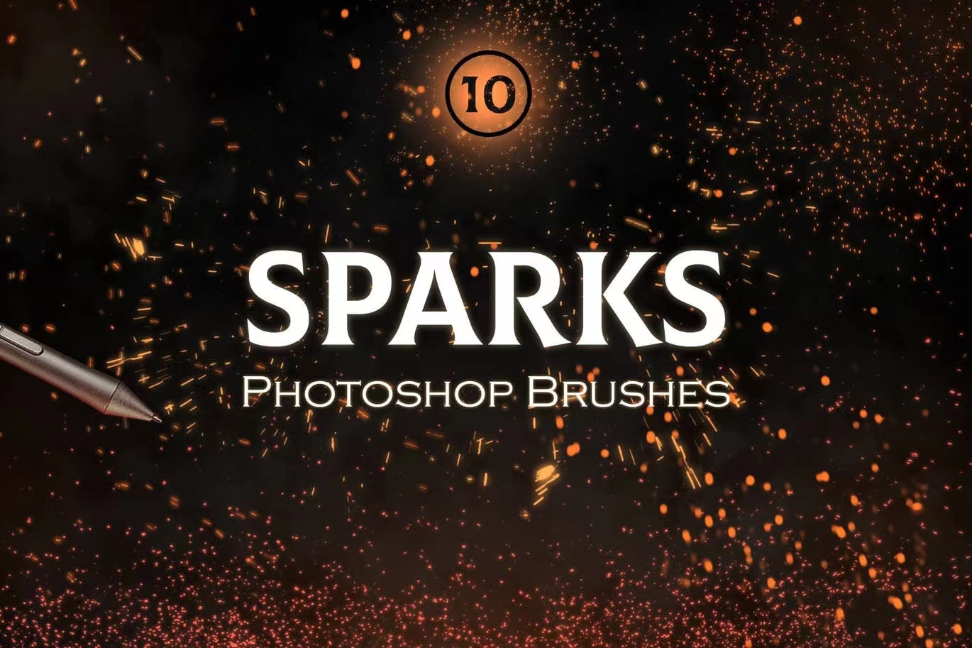 火花装饰Photoshop画笔*载下**及安装教程