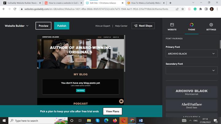 教你使用GoDaddy创建网站（保姆级教程）