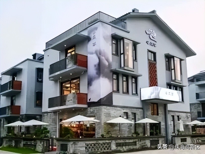 古色古香的明清风格的美食古街,古街古巷古村落风景到此一游