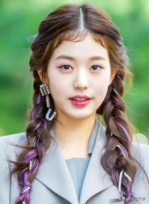 胎毛刘海遮发际线鼻子塌,gq红毯杨幂胎毛刘海造型