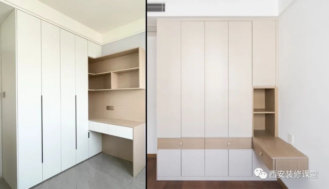 书桌连衣柜有什么讲究,书桌连衣柜带门怎么处理