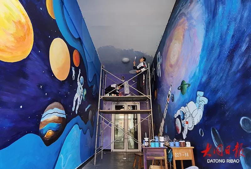 教室墙绘风景,很有创意的校园墙绘