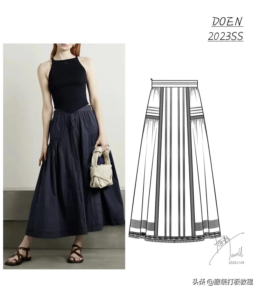 23款女装半身裙子制版教程附纸样图才智服装