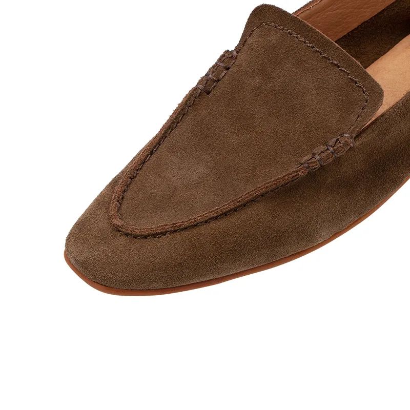 平底乐福鞋2024新款真皮透气,时尚洋气乐福鞋夏季透气