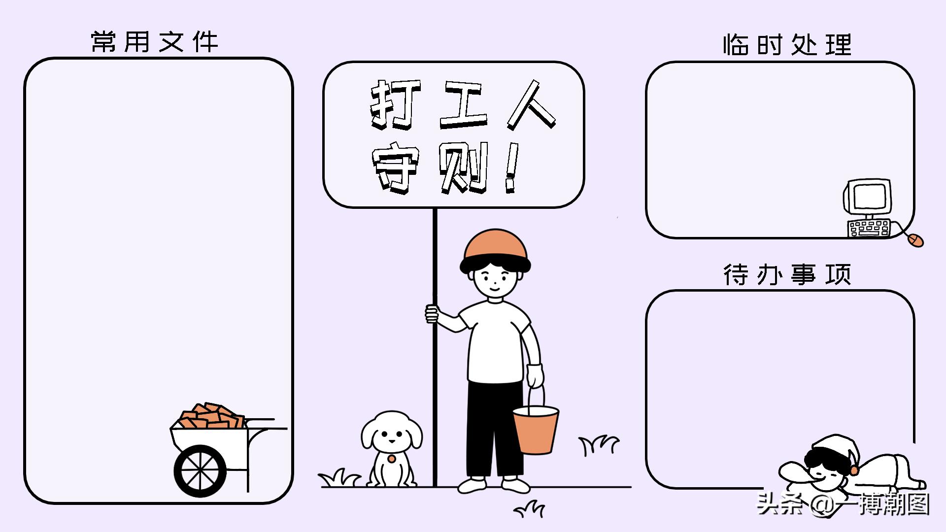 有创意的电脑分区壁纸,办公分区壁纸