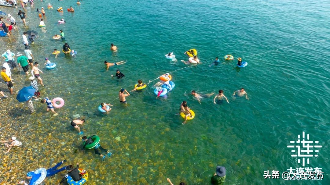 大连可以洗澡的海滩,大连既可以赶海又能洗海澡