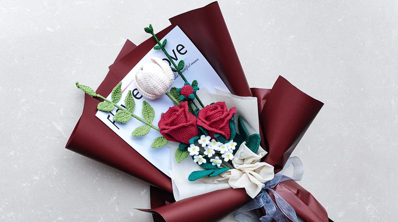 制作情人节玫瑰花束,情人节玫瑰花束最新款图片