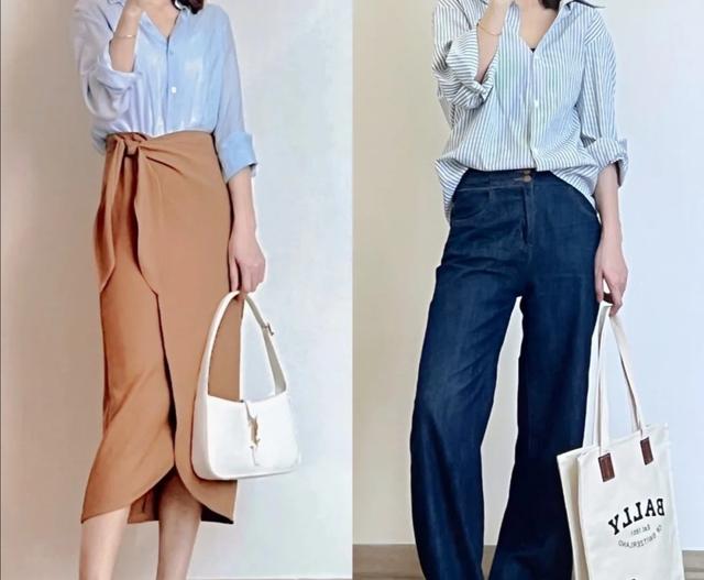 早秋衬衫这样穿简约时髦超撩人,长袖衬衫怎么穿才能更好看