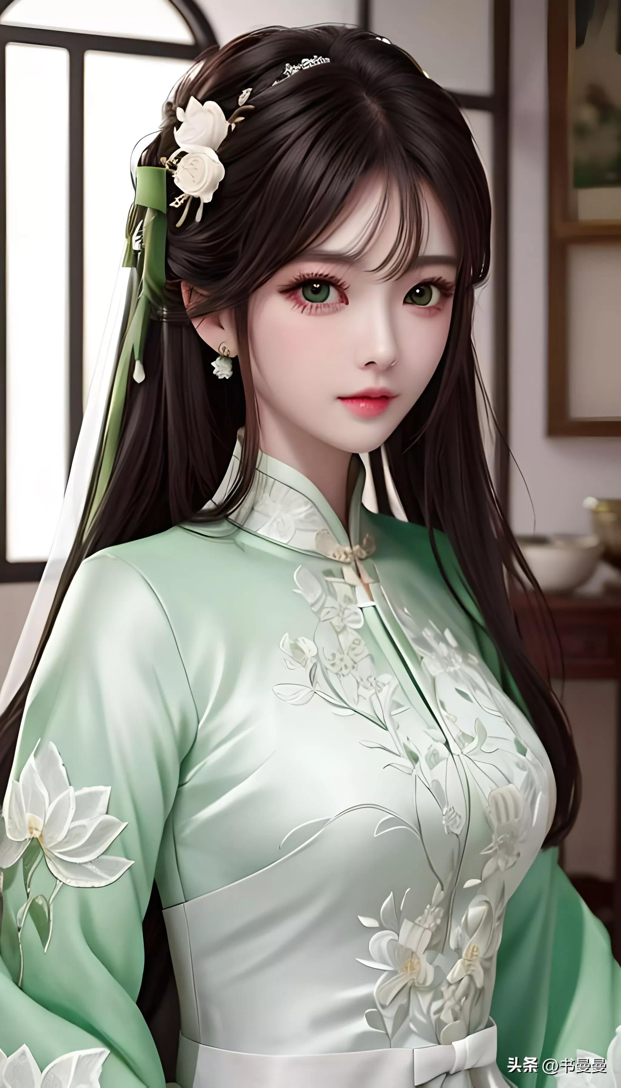 ai绘画古风少女插画壁纸欣赏,ai绘画国风美女