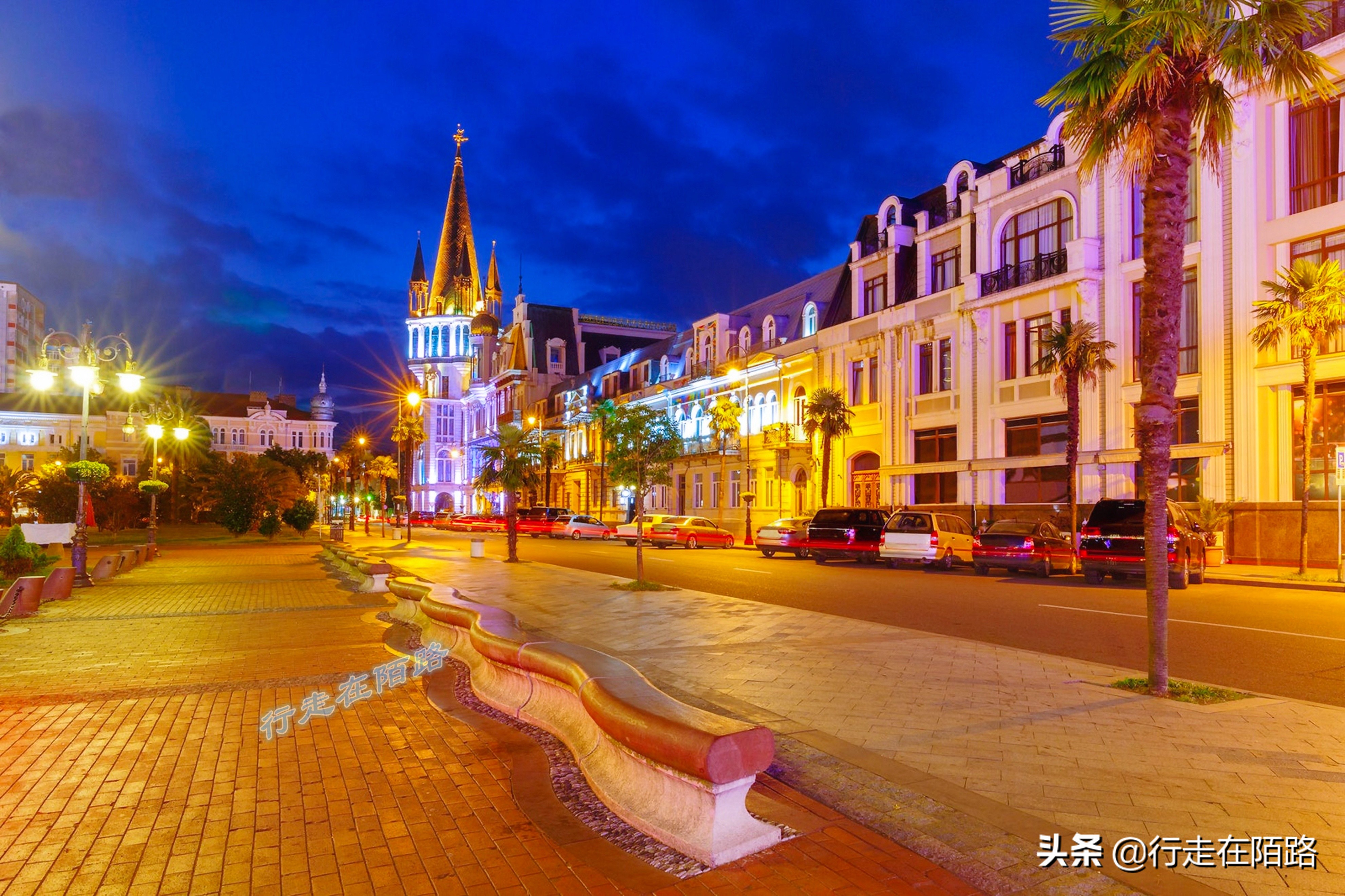 格鲁吉亚城市风景,格鲁吉亚黑海边的旅游胜地