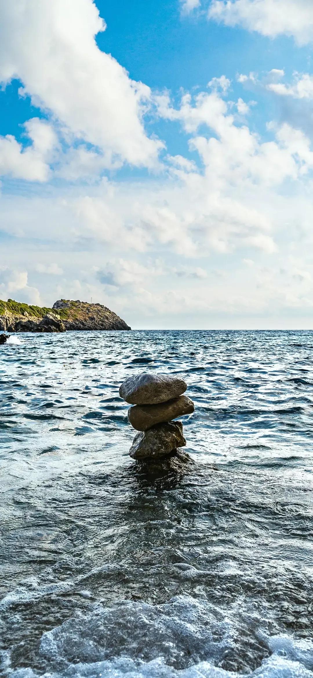 大海壁纸｜大海边，守候朝霞，聆听海浪的乐章