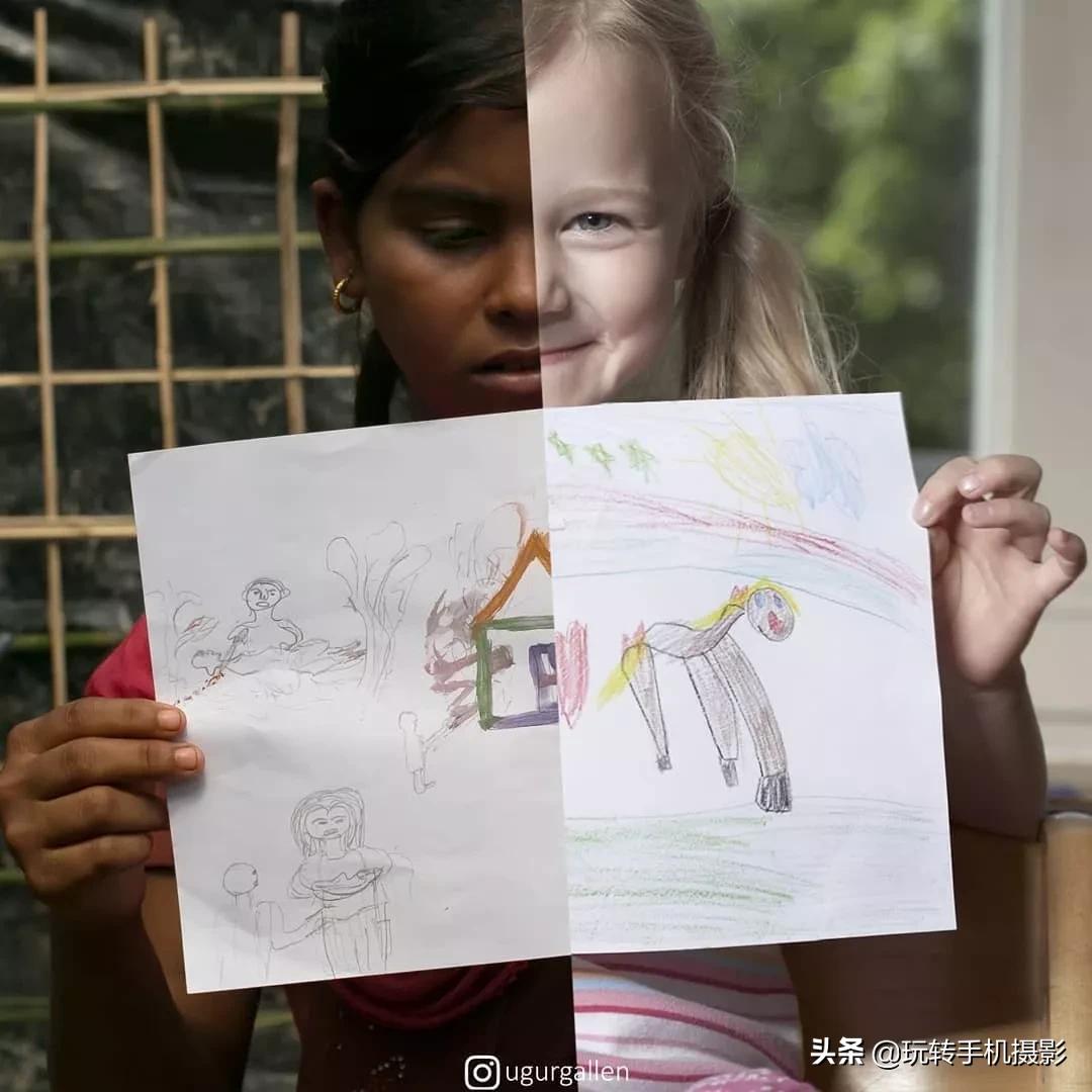 一张照片两个不同人生,一张图两个世界