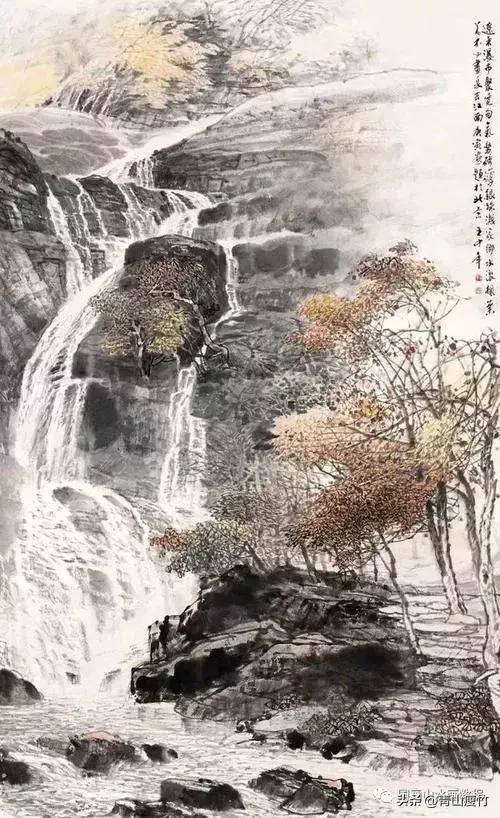 竖幅山水画图片大全精品,陈学良山水画精品欣赏40幅