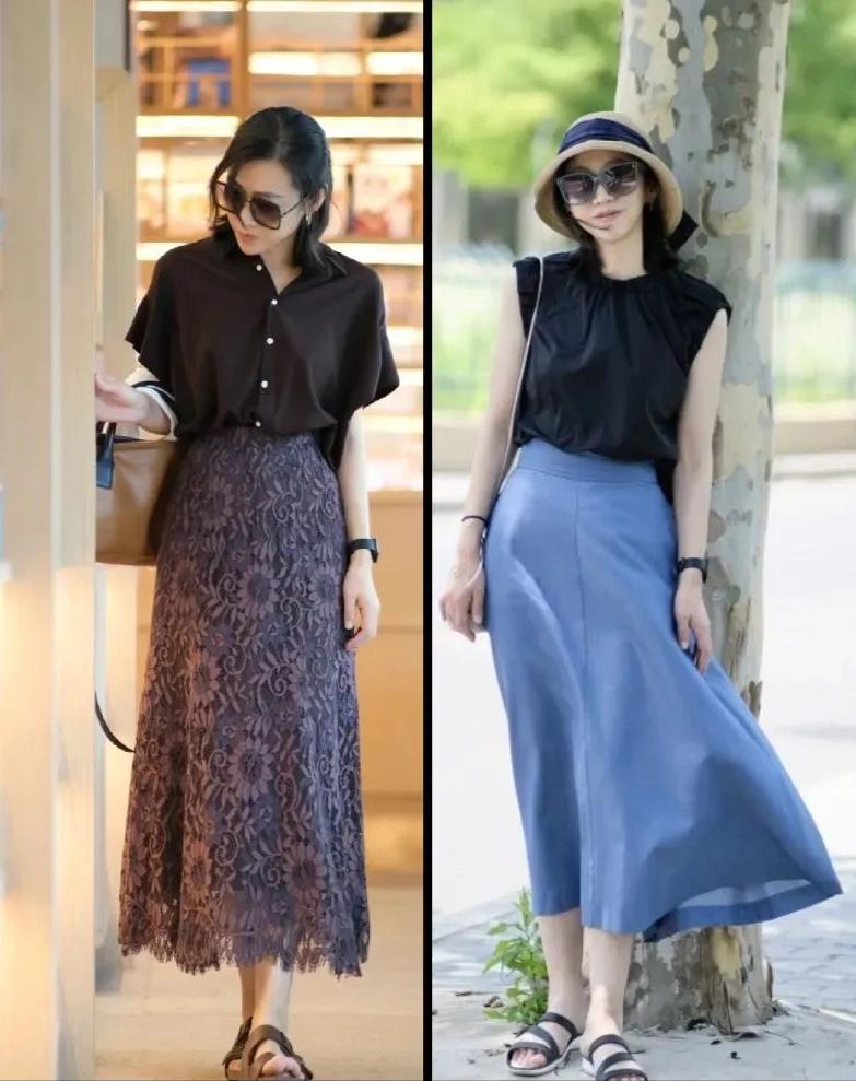 时尚飘逸的阔腿裤搭配气质衬衫,长裙秋季气质穿搭