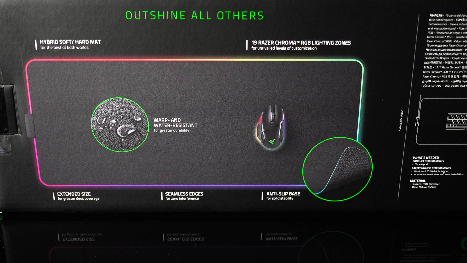 雷蛇重装甲虫幻彩版测评,razer雷蛇凌甲虫幻彩鼠标垫