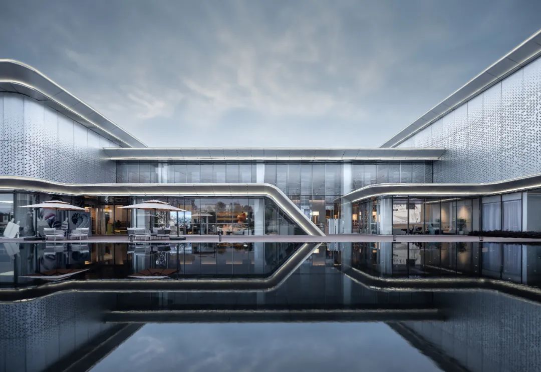 建筑铝材幕墙效果图,建筑装饰铝板设计加工