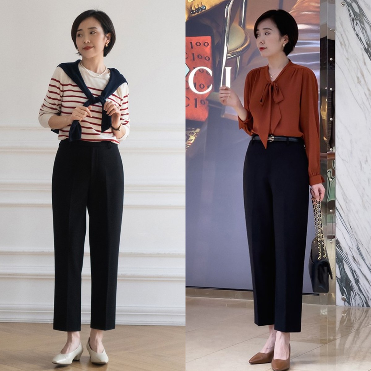 九分裤如何穿搭好看,九分裤的裤子怎么穿才好看