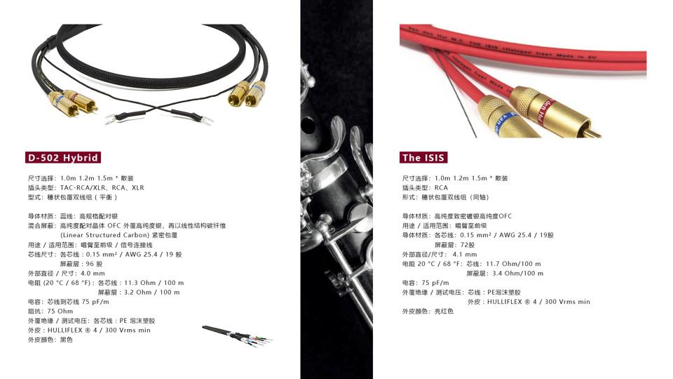 荷兰范登豪VandenHul线材、音响器材、唱头数据参数目录大全