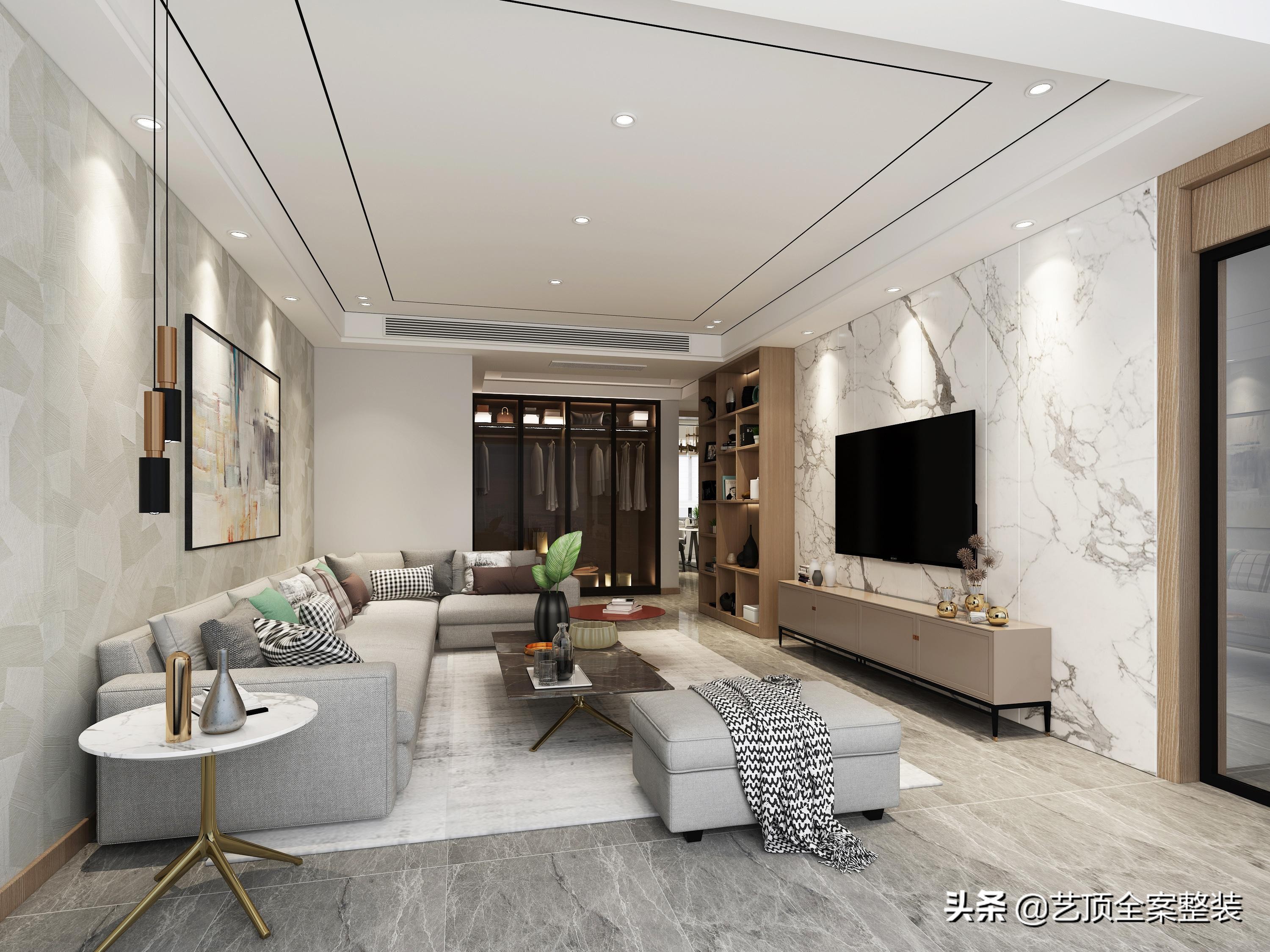 卧室无主灯设计效果,餐厅无主灯设计效果