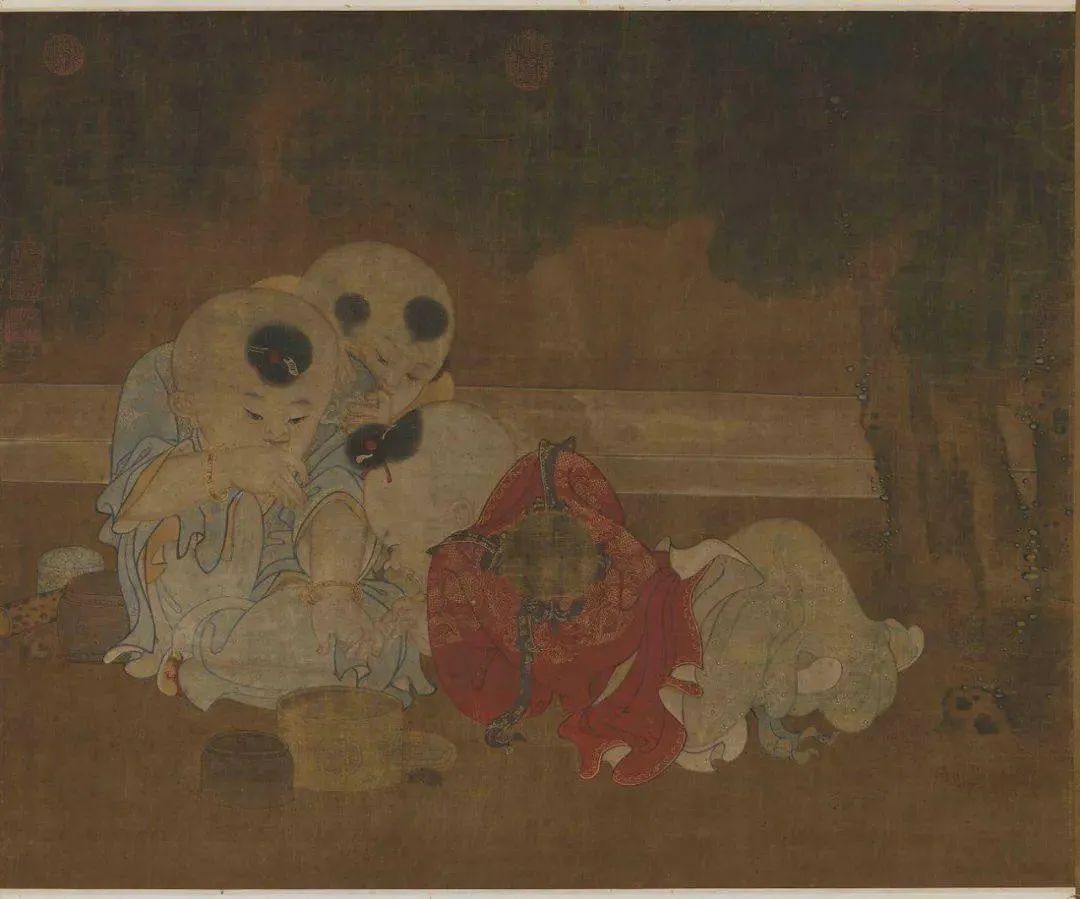 宋朝苏汉臣婴儿图,历史上的婴戏图