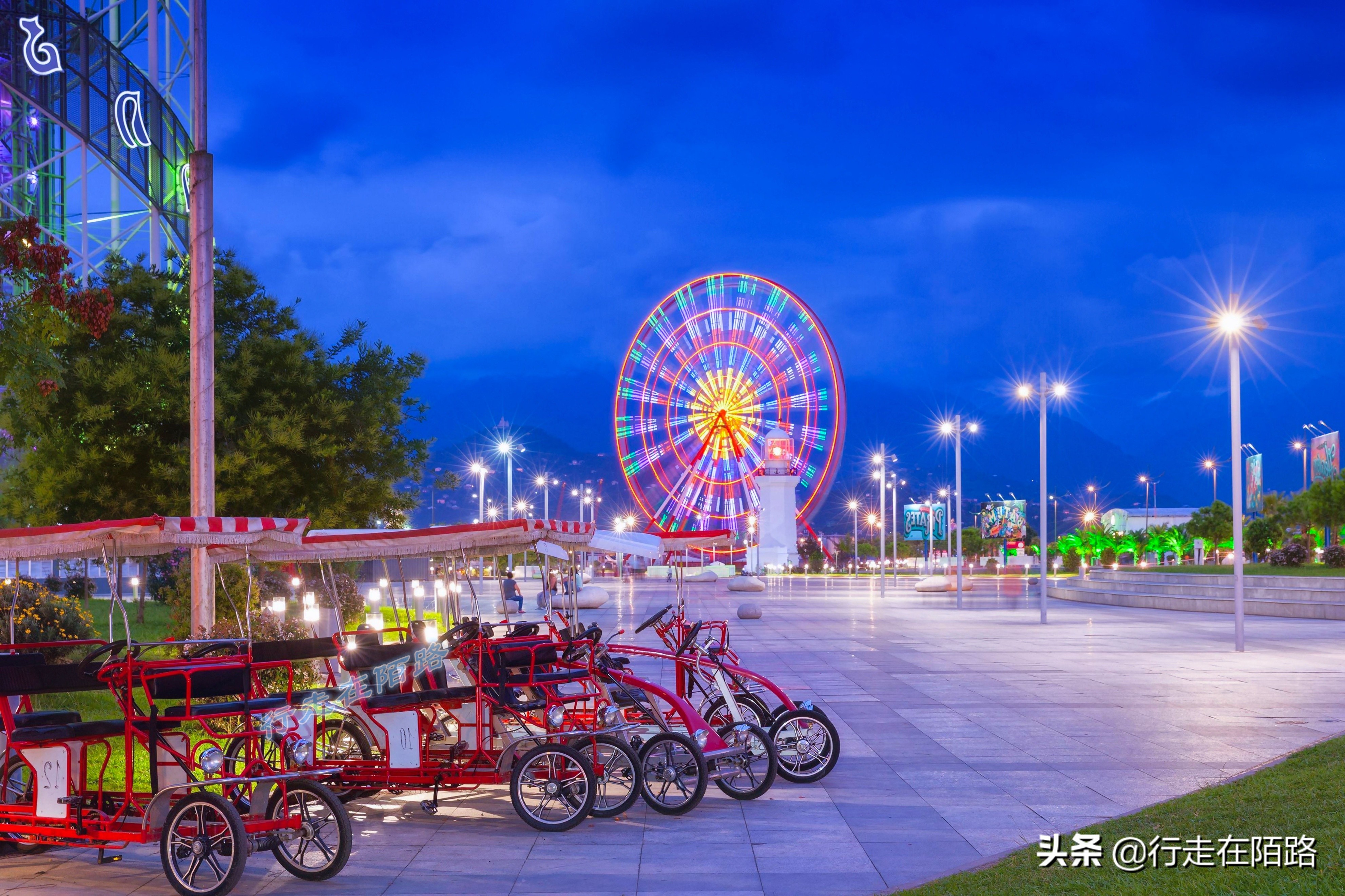 格鲁吉亚城市风景,格鲁吉亚黑海边的旅游胜地
