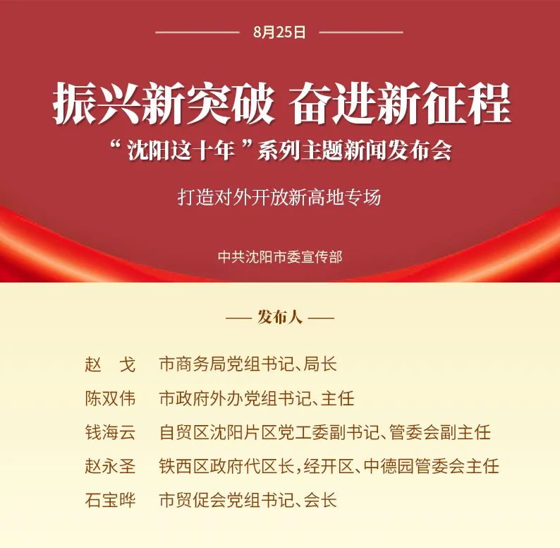 沈阳倾力打造对外开放活力之城,发挥区位优势打造对外开放新高地