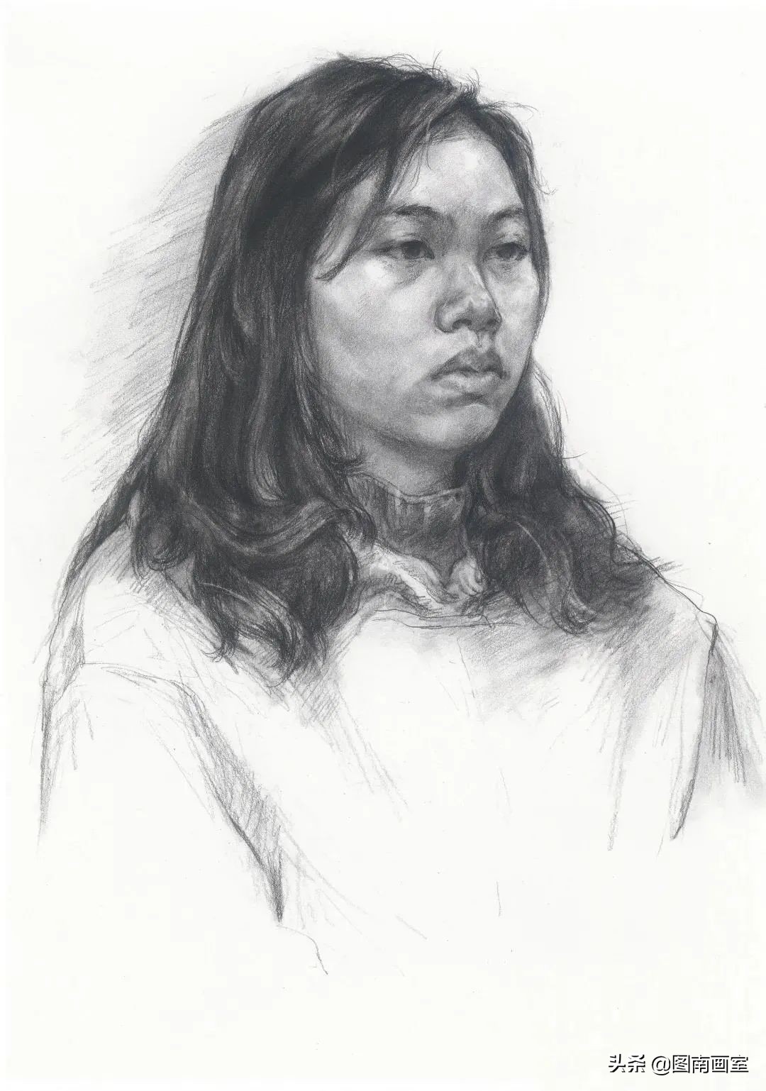 中国美术学院素描头像高分作品,全国素描高分作品