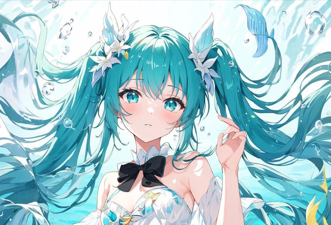 初音未来绘画教程可爱版,ai绘画未来少女