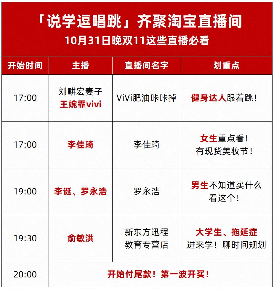 俞敏洪双十一直播,李诞俞敏洪