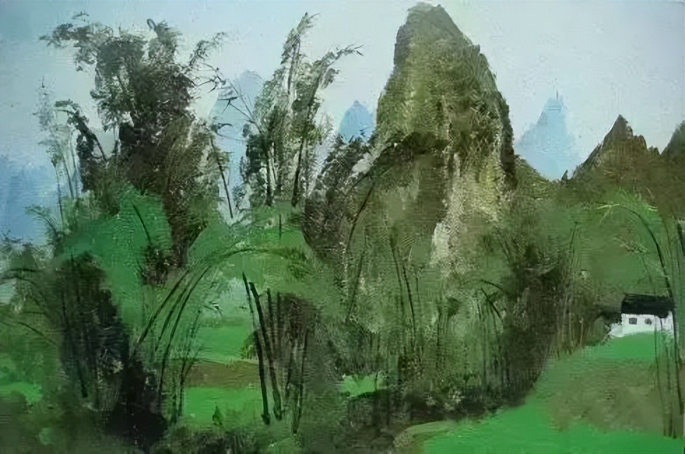 画画难画,吴冠中的竹画作品欣赏