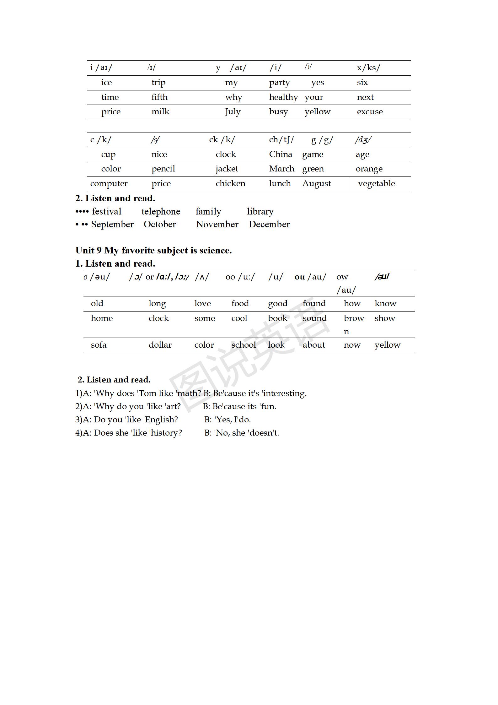 初中英语音标单词跟读教程,初一人教版英语音标教学