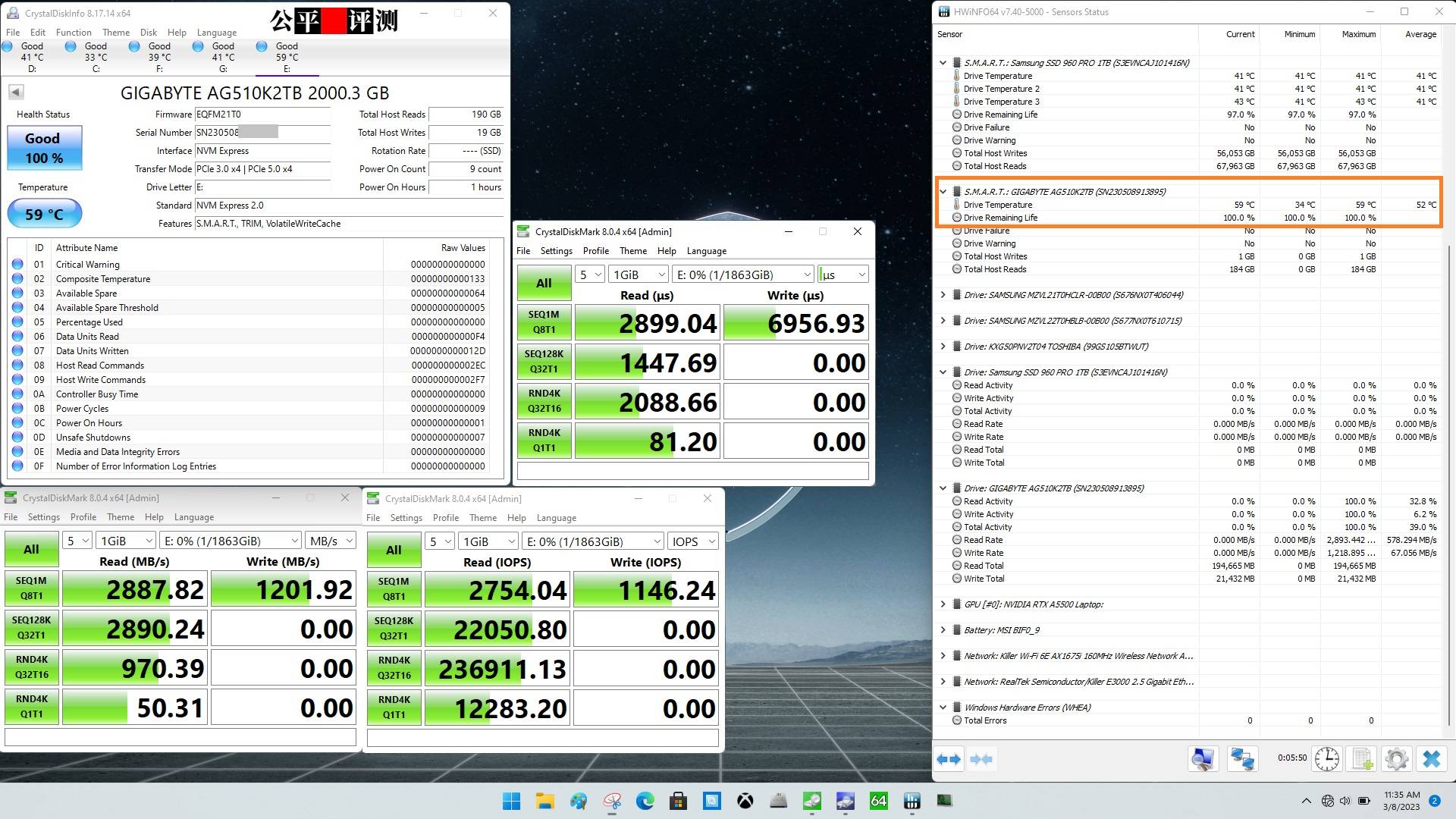 技嘉pcie5.0硬盘测评,技嘉pcie5.0硬盘测试