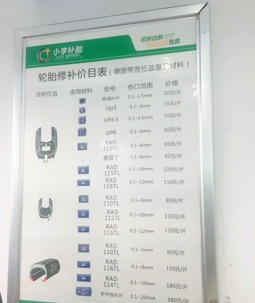 外出补胎收费标准是多少汽车,当前补胎价格是多少呢