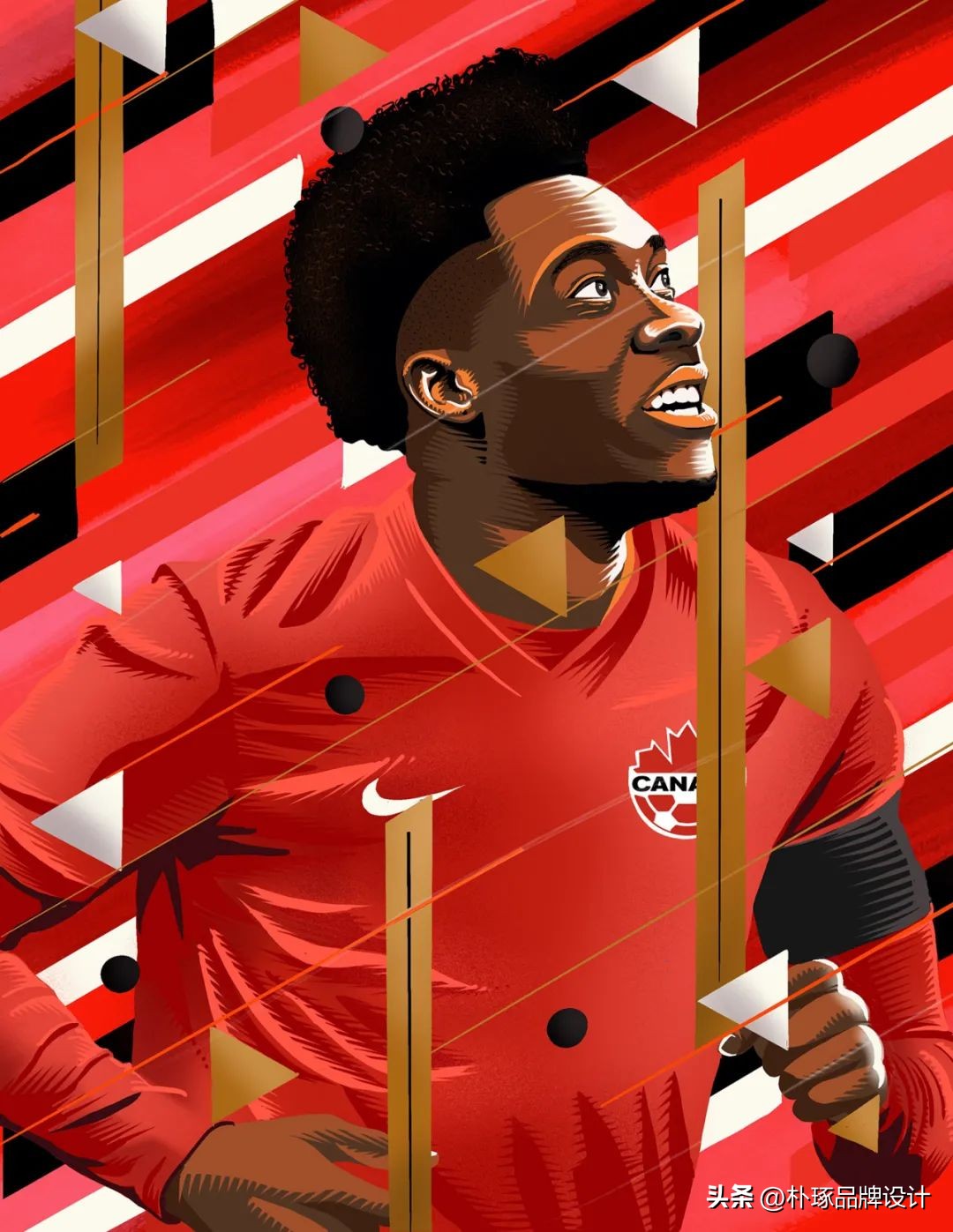 足球运动员手绘图,足球运动员海报设计