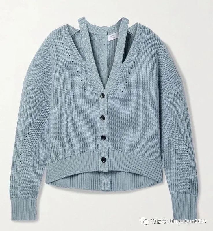 段染针织开衫图解,蝙蝠衫针织开衫图解