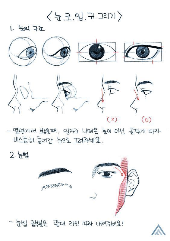 绘画素材|手绘眼睛各种练习素材参考​​​