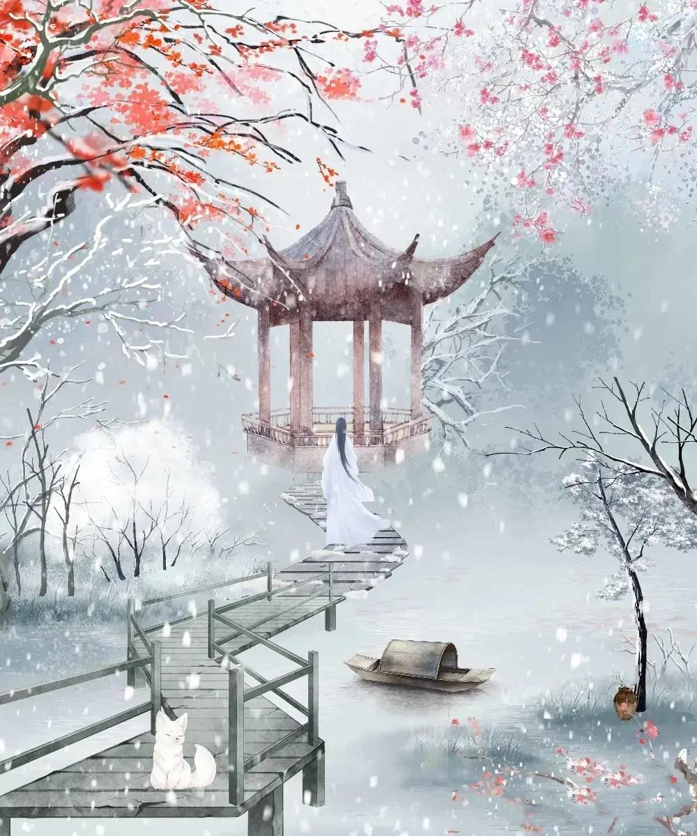 大雪节气看各地绝美雪景的诗句,大雪节气红梅雪景素材