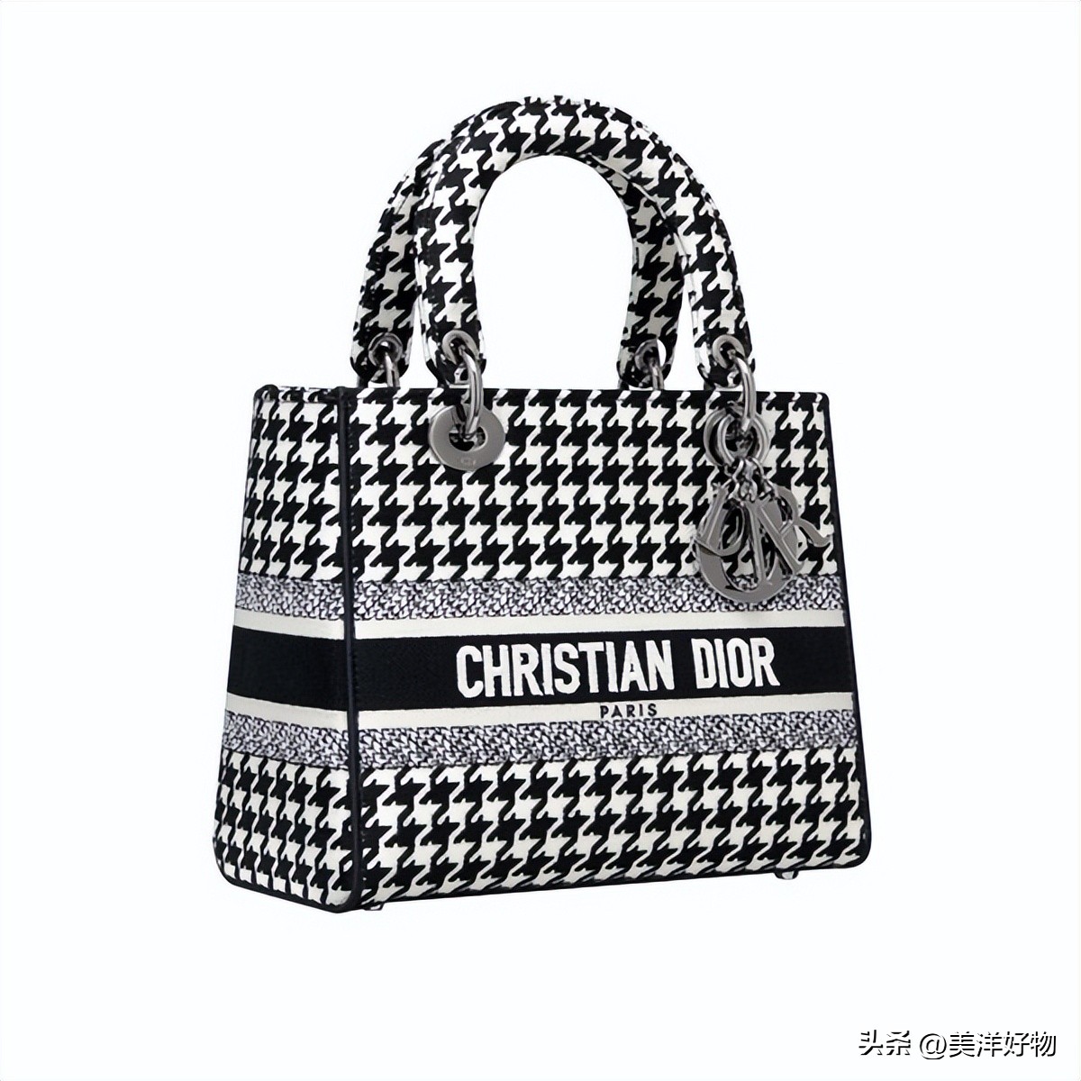 dior千鸟格单肩包,dior托特包千鸟