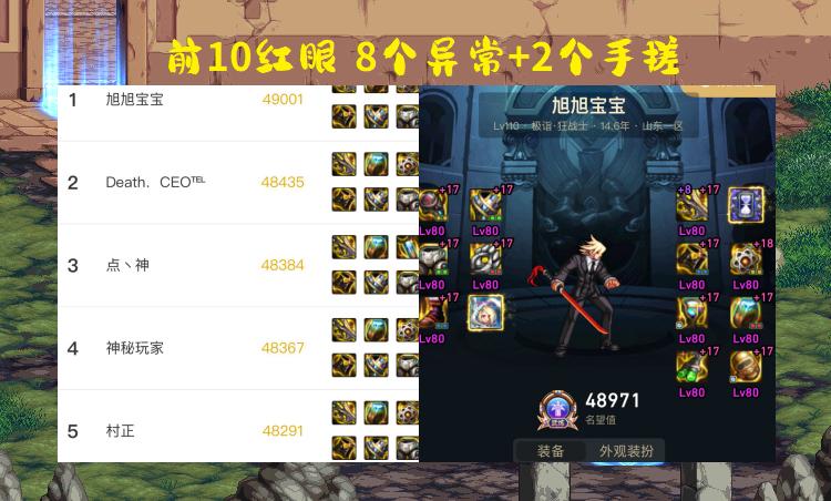 DNF：前10红眼8个异常流！新版本装备走向，攻速流忽然不香了？