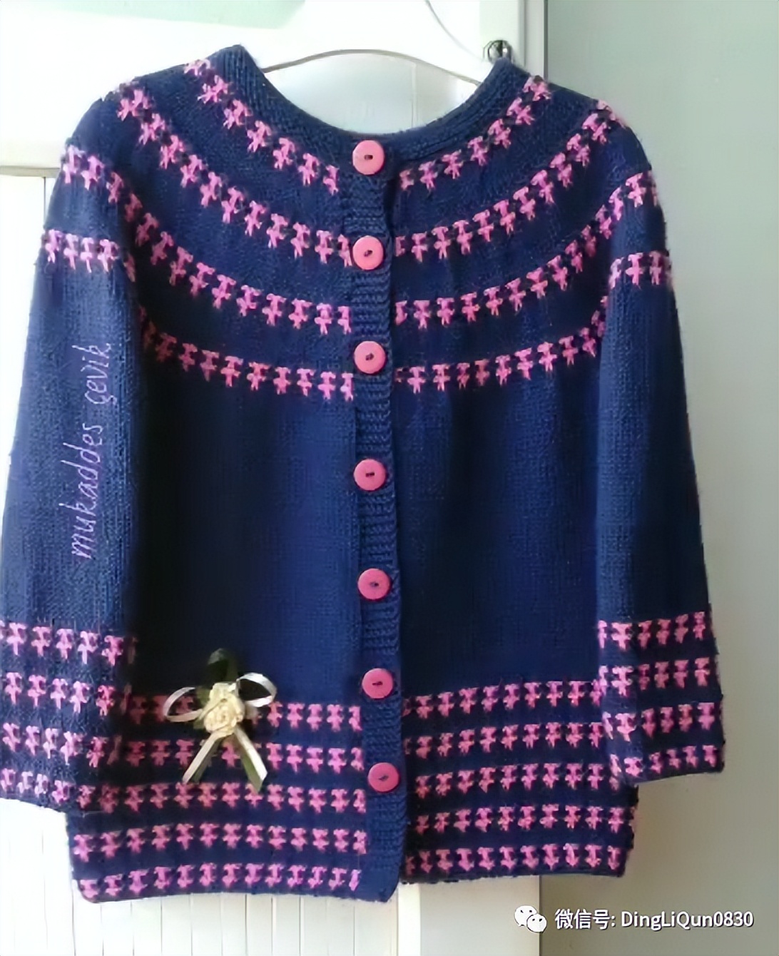 最新款女童开衫毛衣编织图片,针织洋气儿童毛衣