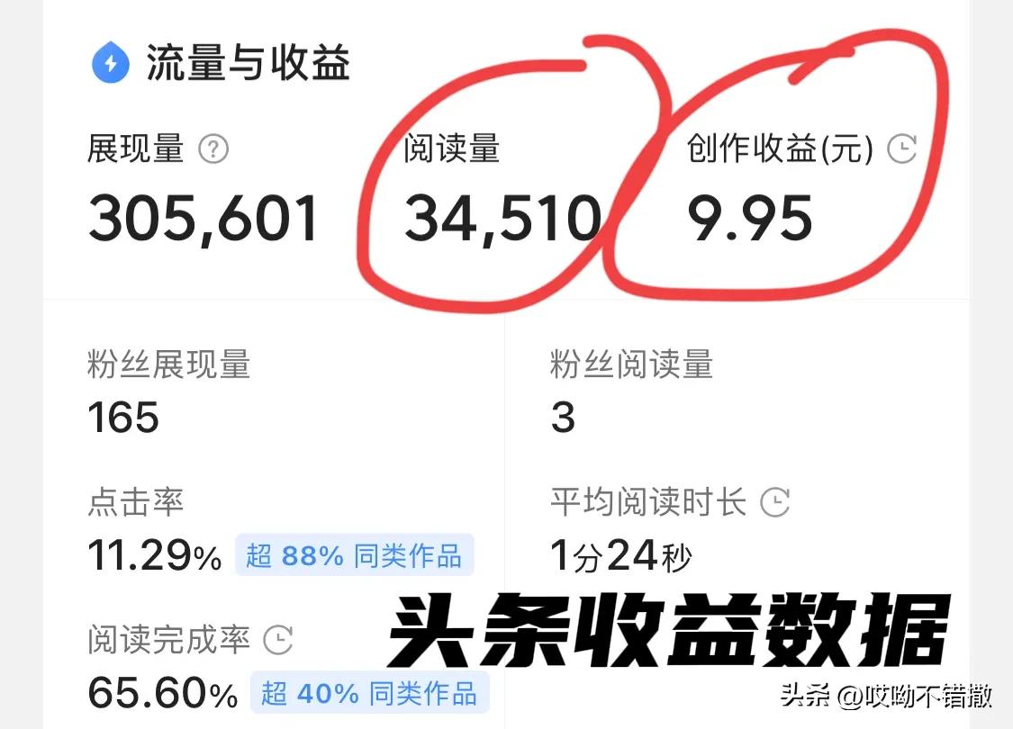 一篇文章收益达到100,一篇文章收益28000元