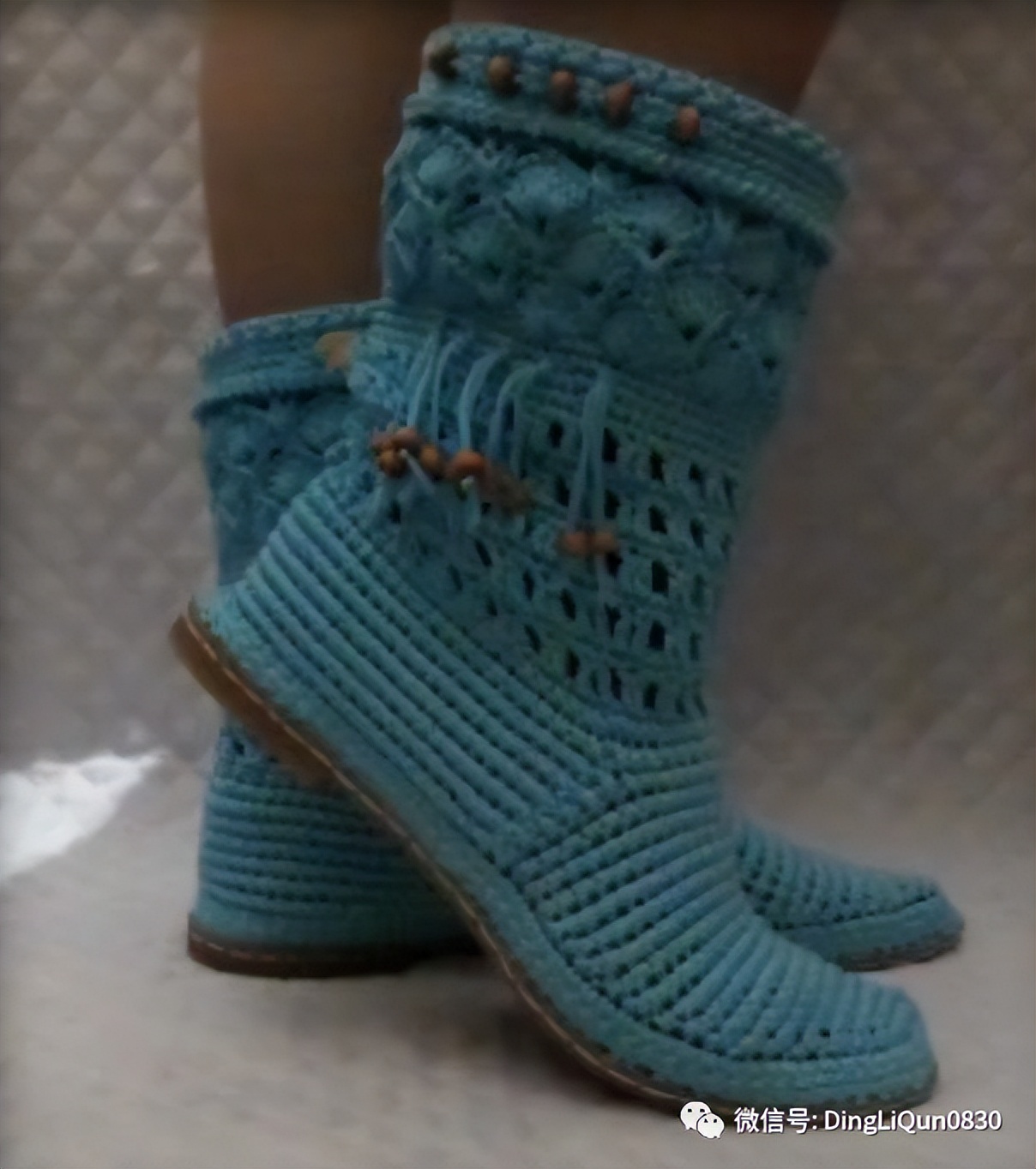 针织鞋子图案花样大全,针织鞋作品
