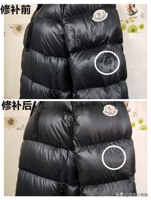 羽绒服破洞除了补丁还有什么方法,枣阳羽绒服破洞刺绣修补