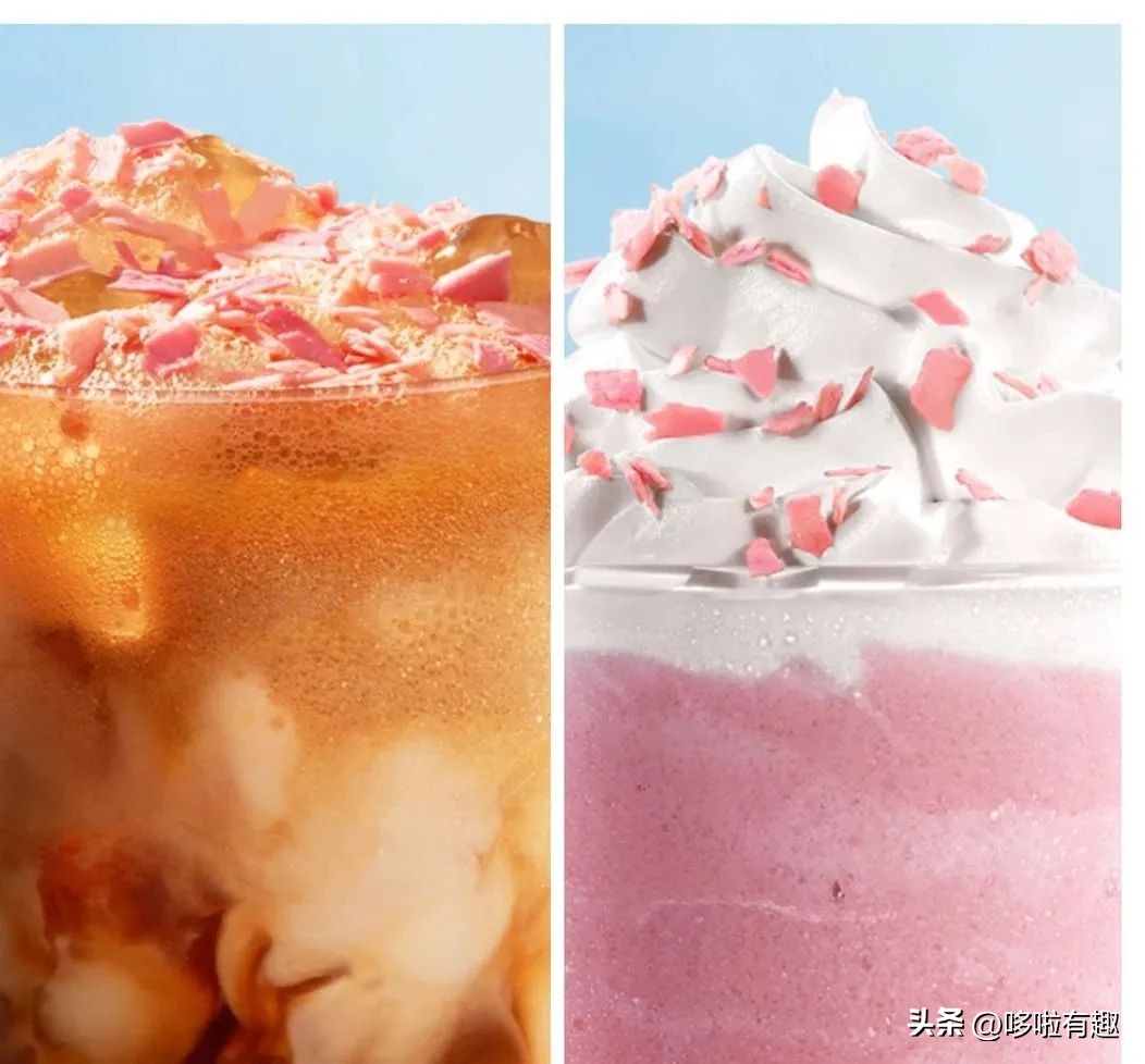 星巴克樱花拿铁咖啡,樱花抹茶拿铁星巴克热饮