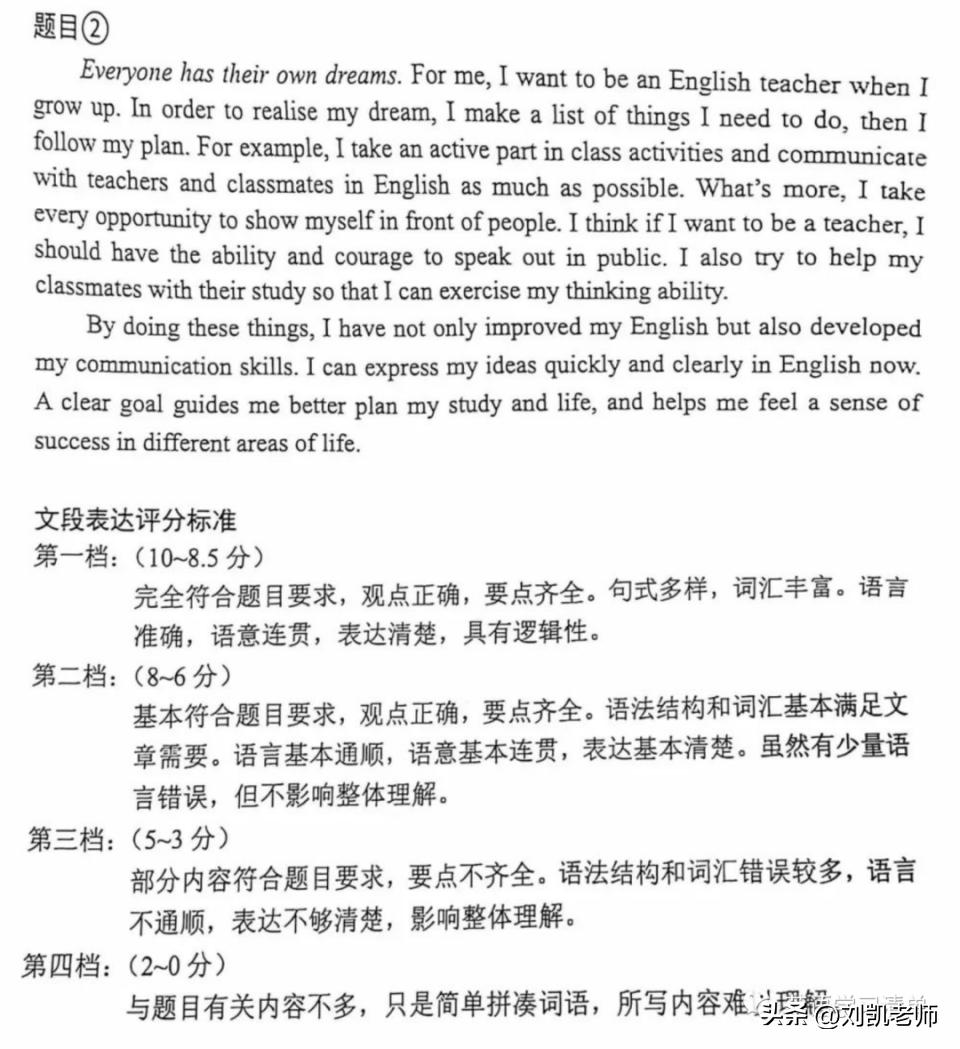 2023年北京市丰台区初三英语一模作文解析